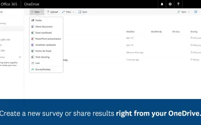 SurveyMonkey OneDrive for Microsoft 365 — screenshot