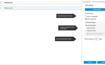 Syncplicity – Secure File Attachments for Microsoft 365 — screenshot