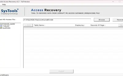 SysTools Access Recovery for Microsoft 365 — screenshot