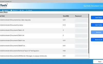 SysTools Document Converter for Microsoft 365 — screenshot