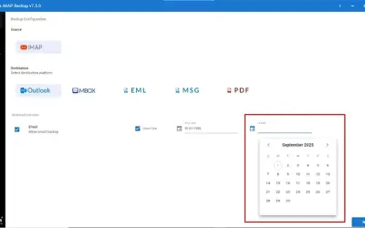 SysTools Email Backup Wizard for Microsoft 365 — screenshot