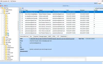 SysTools EML to PST Converter for Microsoft 365 — screenshot