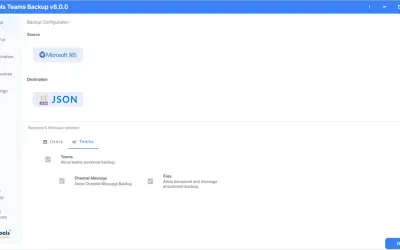 SysTools for Microsoft Teams Backup Tool for Microsoft 365 — screenshot