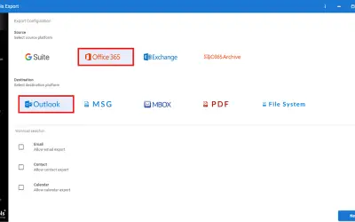 SysTools For Office 365 Export Tool for Microsoft 365 — screenshot