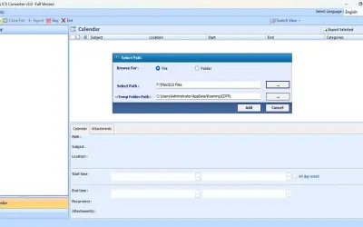 SysTools ICS to CSV Converter Software for Microsoft 365 — screenshot