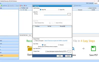 SysTools PST Recovery for Microsoft 365 — screenshot