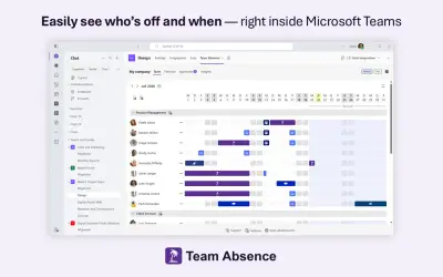 Team Absence for Microsoft 365 — screenshot