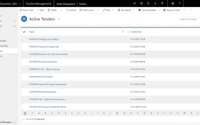 Tender Management for Microsoft 365 — screenshot