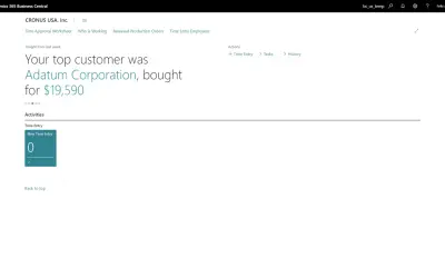 Time Entry for Microsoft 365 — screenshot