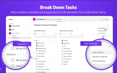 To-do Checklist for Team for Microsoft 365 — screenshot