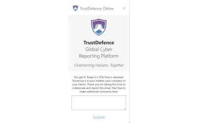 TrustDefence Online for Microsoft 365 — screenshot