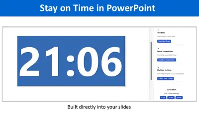 UbiTimer – Presentation Timer for PowerPoint for Microsoft 365 — screenshot