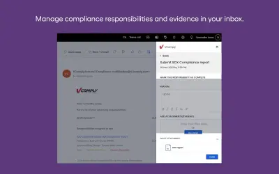 VComply for Outlook for Microsoft 365 — screenshot