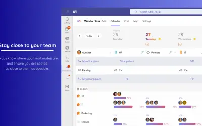 Waldo Desk & Parking Booking for Microsoft 365 — screenshot