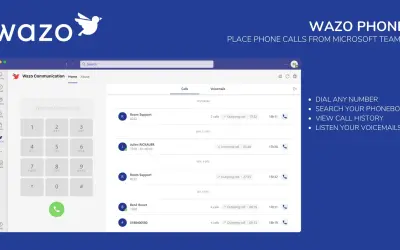 Wazo Communication for Microsoft 365 — screenshot