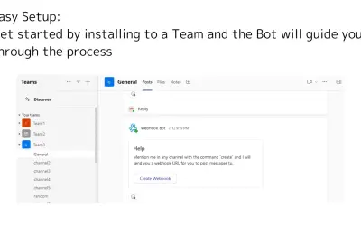 Webhook Bot for Microsoft 365 — screenshot