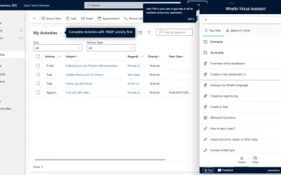 Whatfix for Dynamics for Microsoft 365 — screenshot
