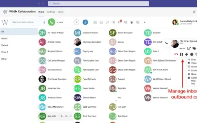Wildix Collaboration for Microsoft 365 — screenshot