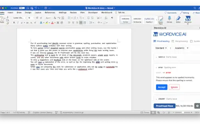 Wordvice AI For MS Word for Microsoft 365 — screenshot