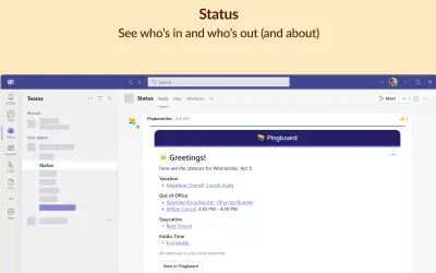 Workleap Pingboard for Microsoft 365 — screenshot