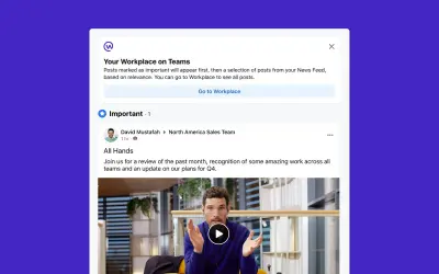 Workplace from Facebook for Microsoft 365 — screenshot