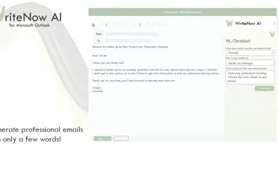 WriteNow AI for Microsoft 365 — screenshot