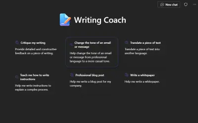 Writing Coach for Microsoft 365 — screenshot