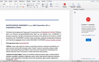 X-Author™ Contracts for Microsoft 365 — screenshot