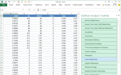 XLMiner Analysis ToolPak for Microsoft 365 — screenshot