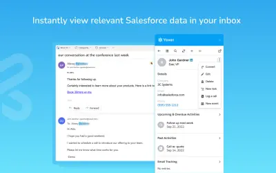 Yoxel Salesforce Add-On for Microsoft 365 — screenshot