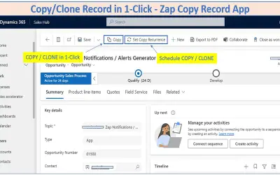 Zap Copy / Clone / Duplicate Record for Microsoft 365 — screenshot