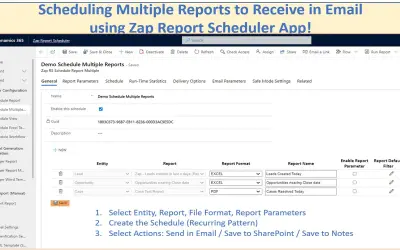 Zap Report / View Scheduler for Microsoft 365 — screenshot