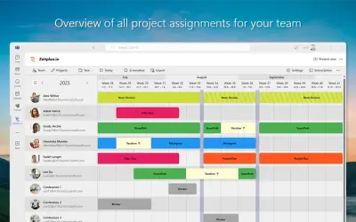 Zeitplan.io for Microsoft 365 — screenshot
