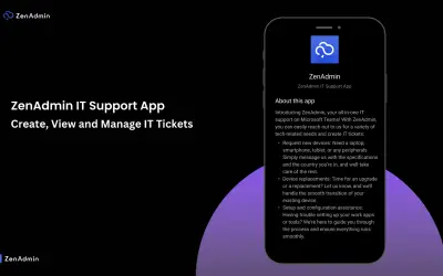 ZenAdmin for Microsoft 365 — screenshot