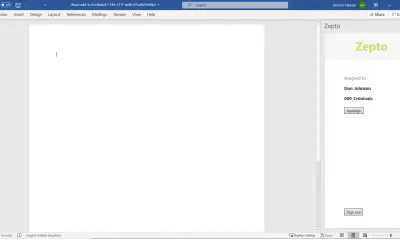 Zepto-ai for Microsoft 365 — screenshot