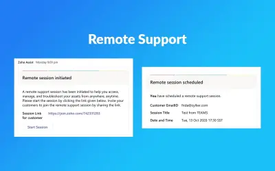 Zoho Assist for Teams for Microsoft 365 — screenshot