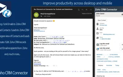 Zoho CRM Connector for Microsoft 365 — screenshot