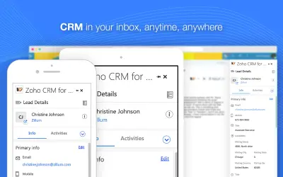 Zoho CRM for email for Microsoft 365 — screenshot