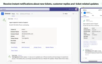 Zoho Desk for Microsoft 365 — screenshot