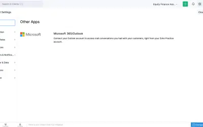 Zoho Practice for Microsoft 365 — screenshot