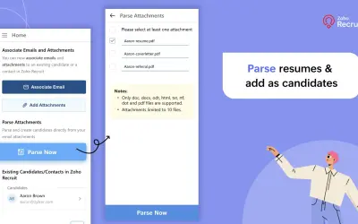 Zoho Recruit for Email for Microsoft 365 — screenshot