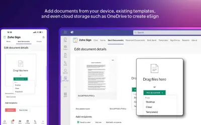 Zoho Sign for Teams for Microsoft 365 — screenshot