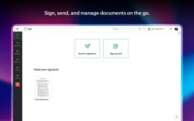 Zoho Sign for Microsoft 365 — screenshot