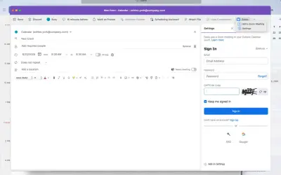 Zoom for Outlook Add-in for Microsoft 365 — screenshot