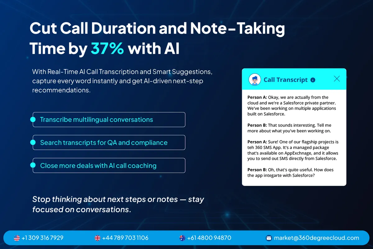 360 AI Agents for Texting, Calling, SMS, Vibe, Chatbot & Sales | Boost ROI — screenshot from the Salesforce AppExchange listing