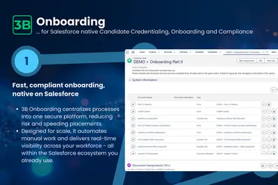 3B Onboarding - Candidate Credentialing, Onboarding and Compliance for Salesforce — screenshot