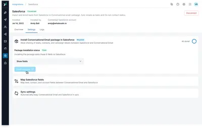 6sense Conversational Email for Salesforce — screenshot