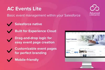 AC Events Lite for Experience Cloud: The Free Event Management Solution for Salesforce — screenshot