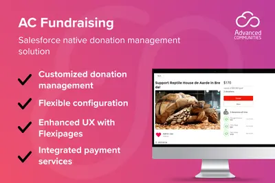 AC Fundraising: Native peer-to-peer and standard fundraising campaigns for Salesforce — screenshot