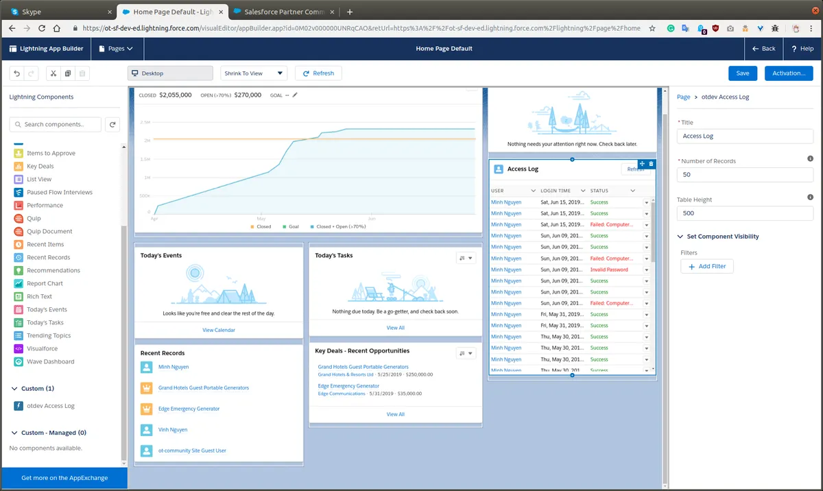 Access Log — screenshot from the Salesforce AppExchange listing